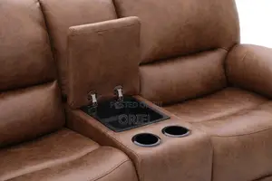 5-Seater Recliner Home Office Sofa : Modern Brown Recliner Sofa