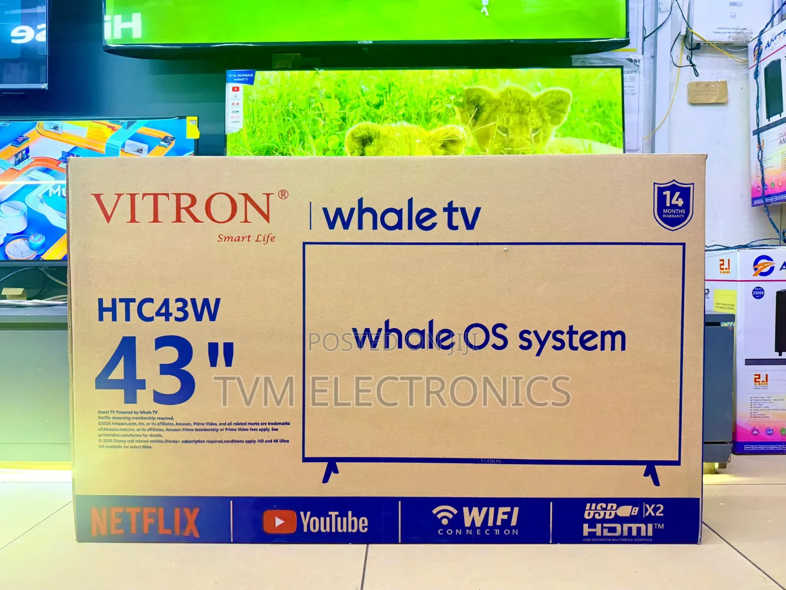 Vitron 43 Inch Whale TV | HTC43W | New 2026 Model