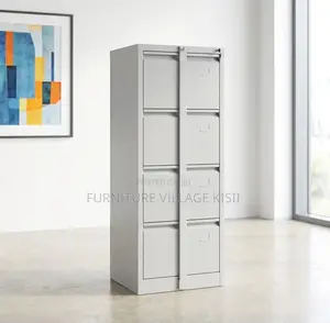 Office Cabinet; 4-Drawer Storage Cabinet With a Bar