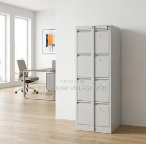 Office Cabinet; 4-Drawer Storage Cabinet With a Bar