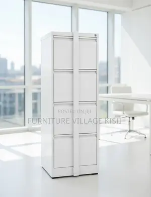 Office Cabinet; 4-Drawer Storage Cabinet With a Bar
