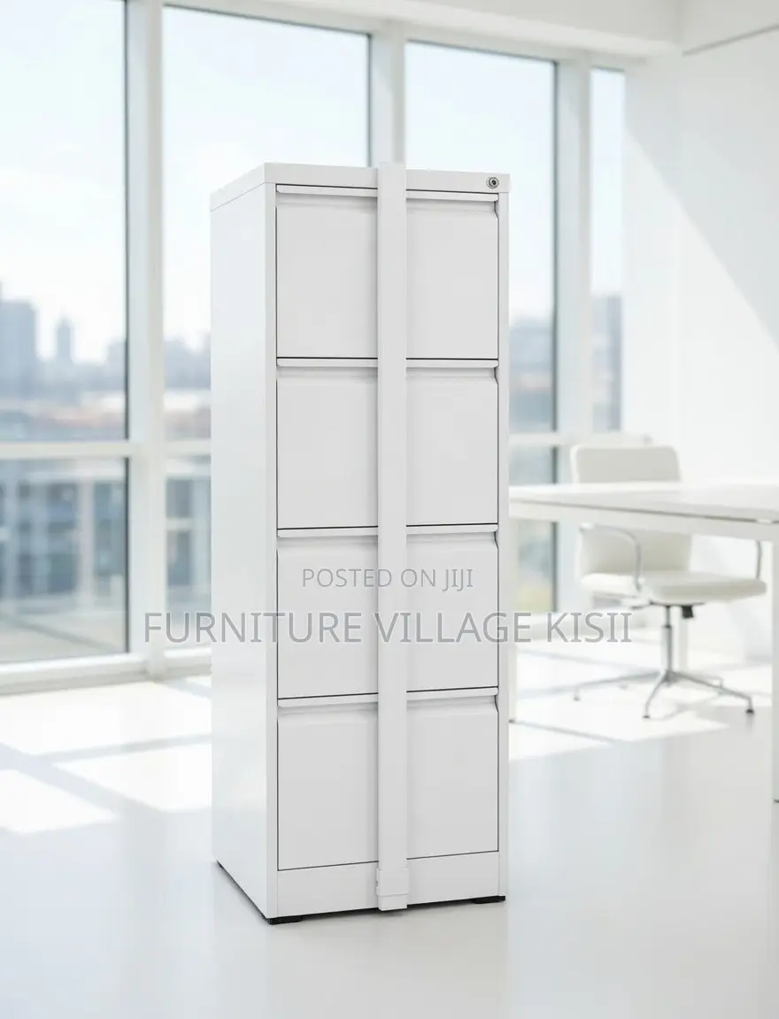 Office Cabinet; 4-Drawer Storage Cabinet With a Bar