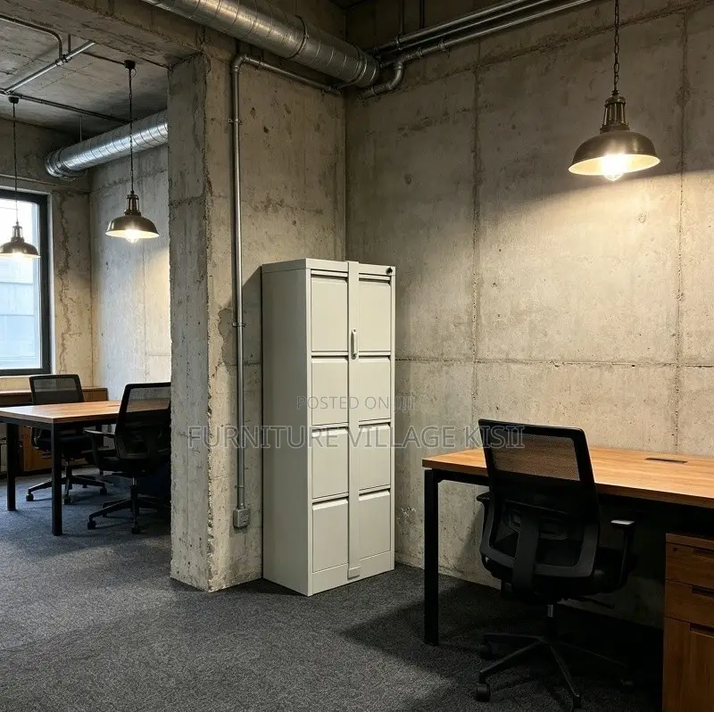 Office Cabinet; 4-Drawer Storage Cabinet With a Bar