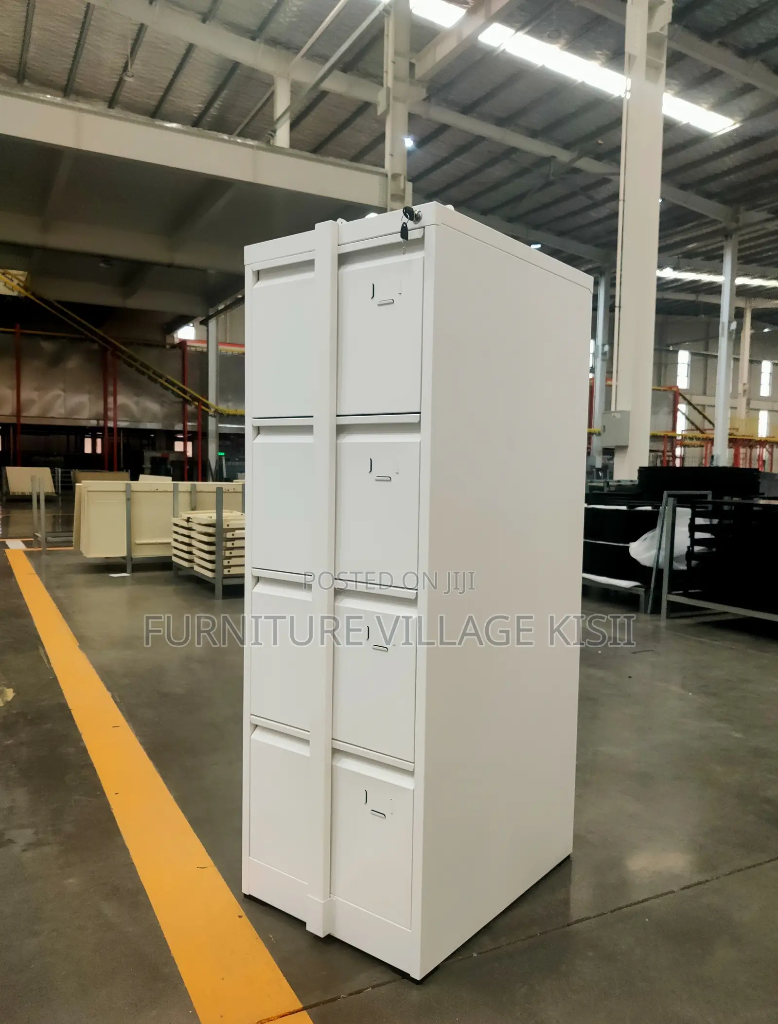 Office Cabinet; 4-Drawer Storage Cabinet With a Bar