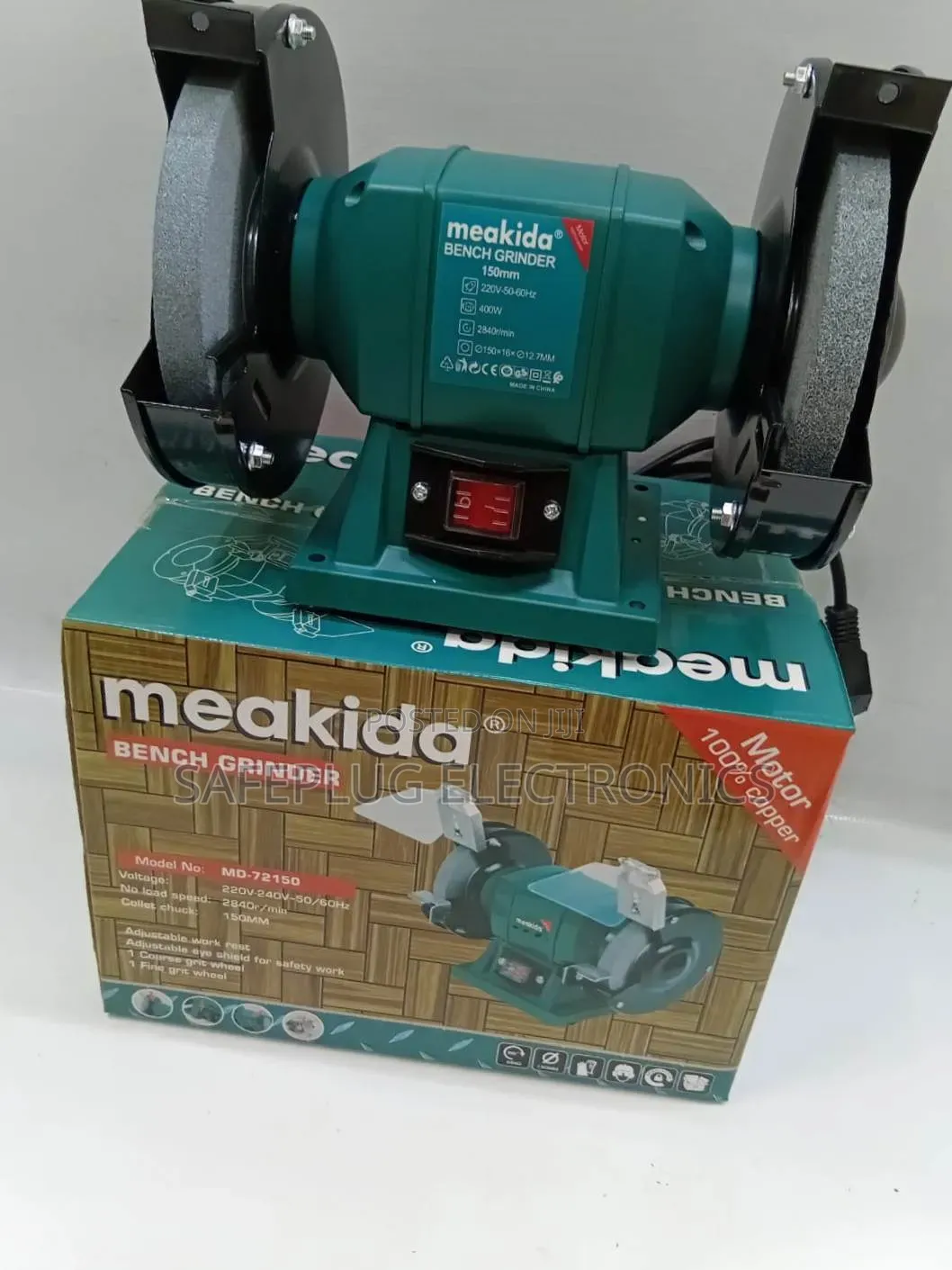 Meakida 400W Bench Grinder – 6 Inch Double Wheel