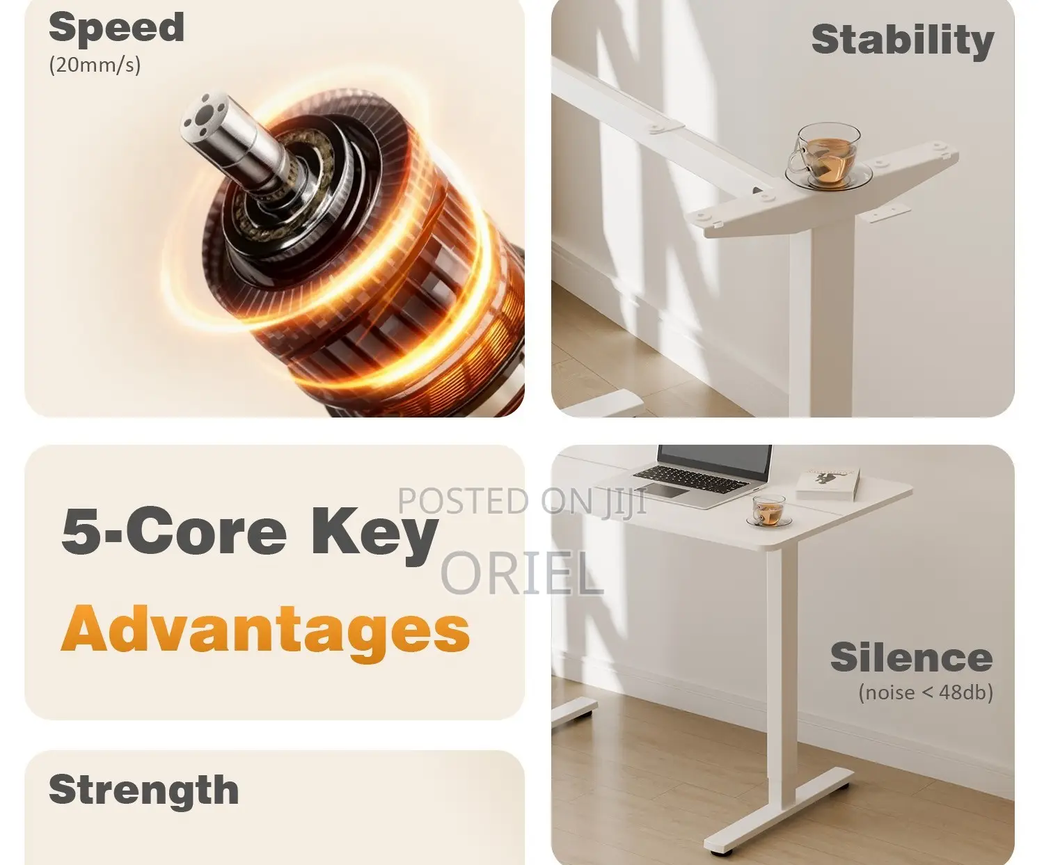 Office Desk : 120CM Sit-Stand Electric Desk