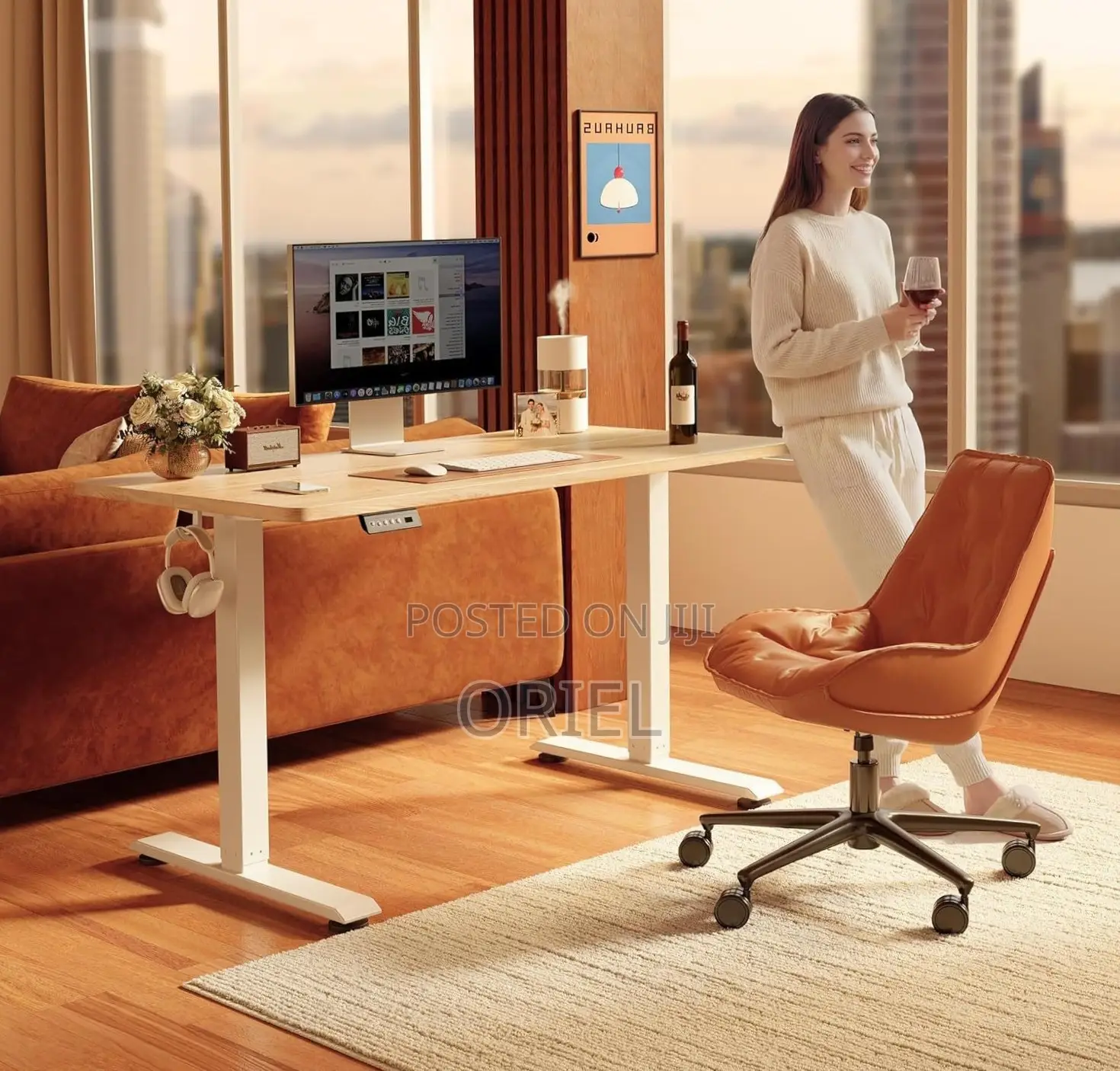 Office Desk : 120CM Sit-Stand Electric Desk