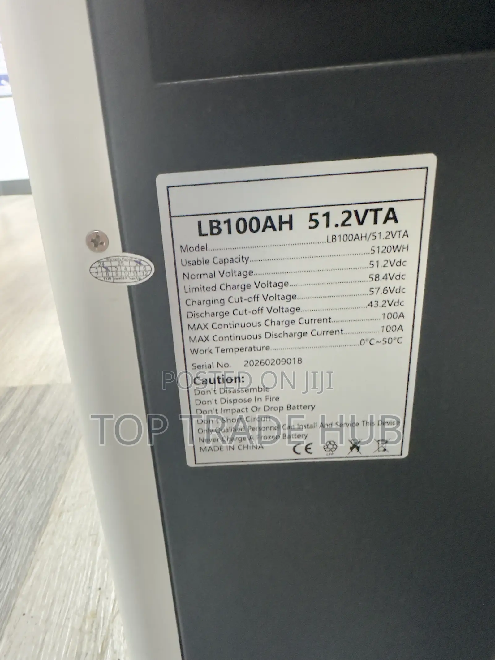 Hepu LifePO4 Lithium Ion Solar Battery 51.2V 100Ah 5kW