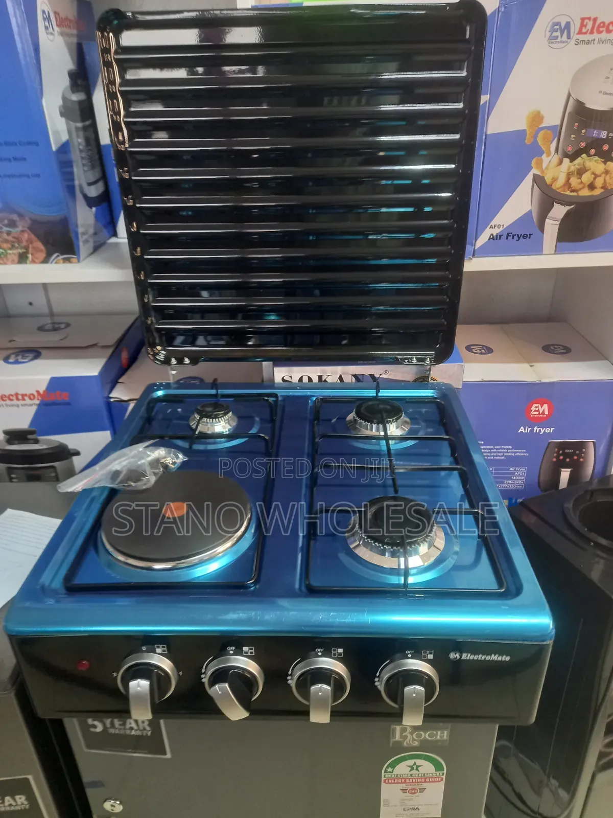 Em Table Top 3+1"standing Cooker Black