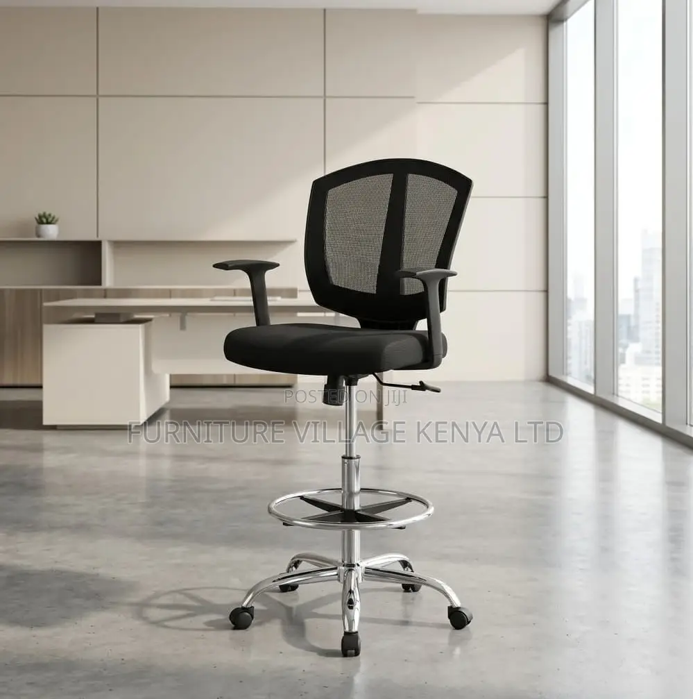 Counter Chair; Ergonomic High Swivel Office Cashier Chair
