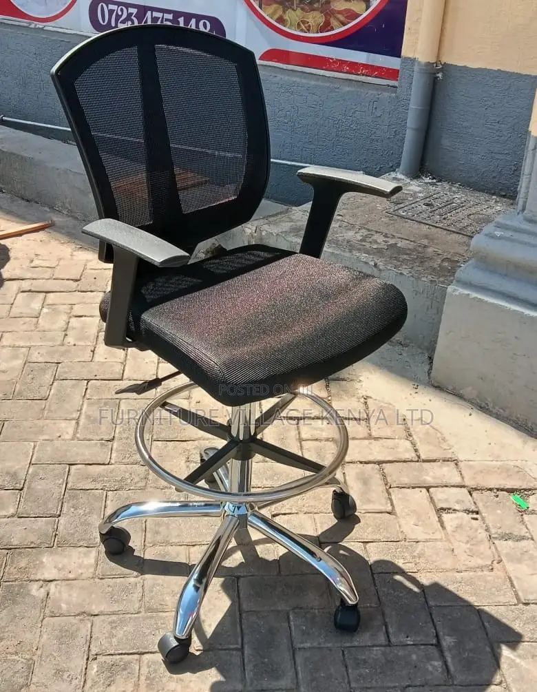 Counter Chair; Ergonomic High Swivel Office Cashier Chair