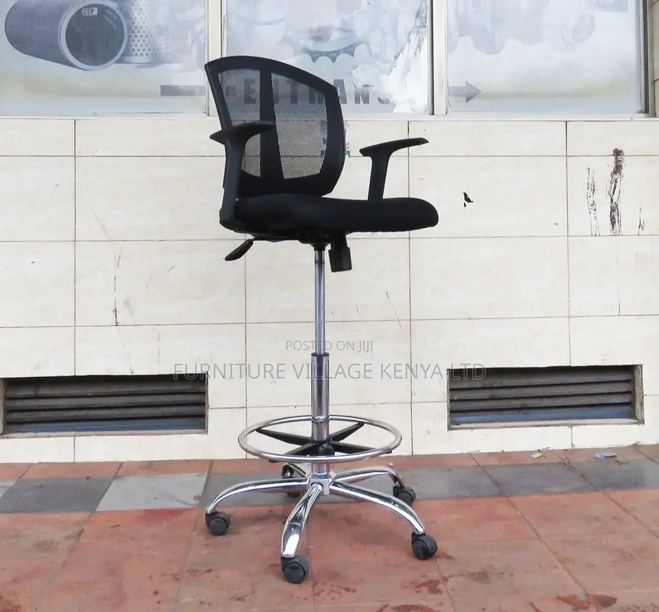 Counter Chair; Ergonomic High Swivel Office Cashier Chair