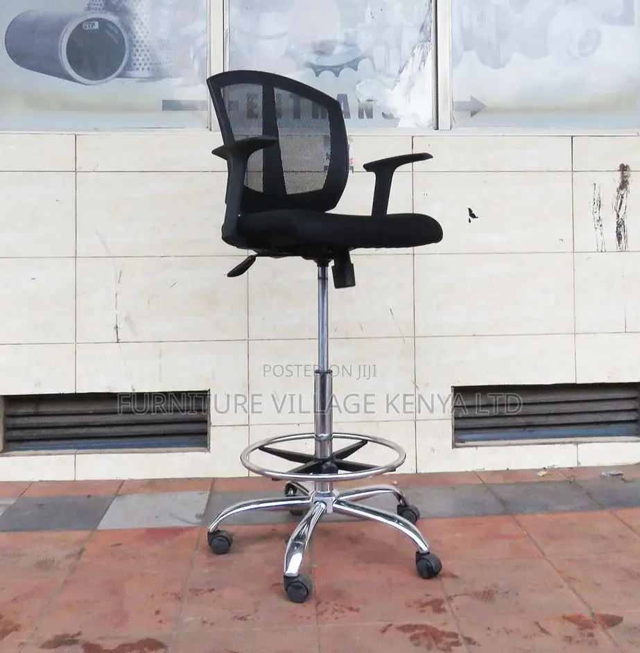 Counter Chair; Ergonomic High Swivel Office Cashier Chair