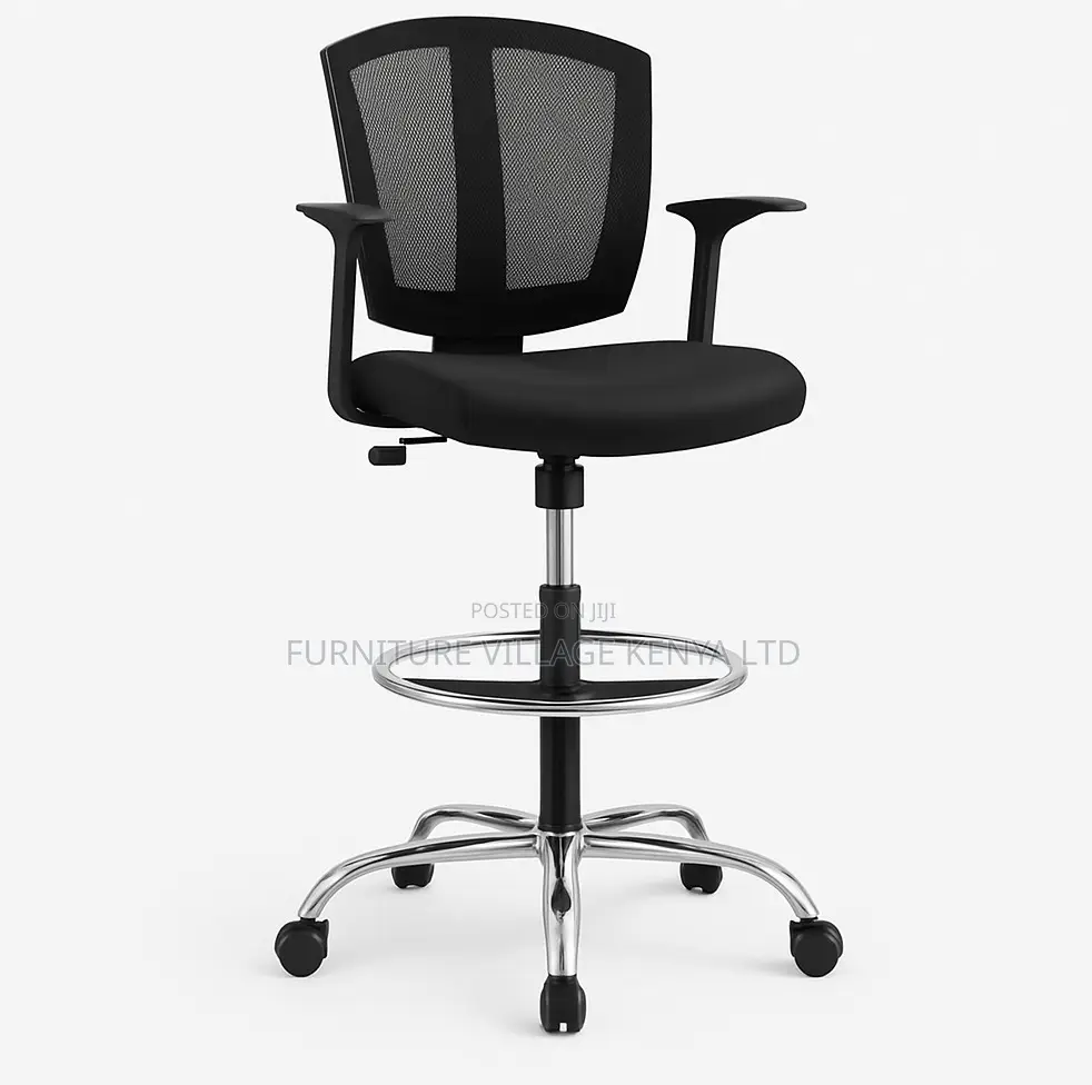 Counter Chair; Ergonomic High Swivel Office Cashier Chair