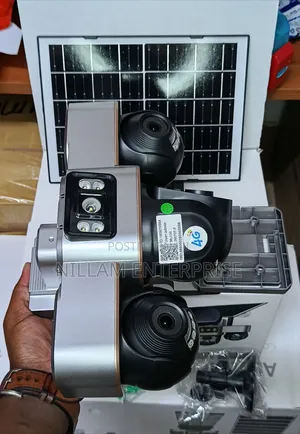 4G Triple Lens Solar CCTV With Solar Light