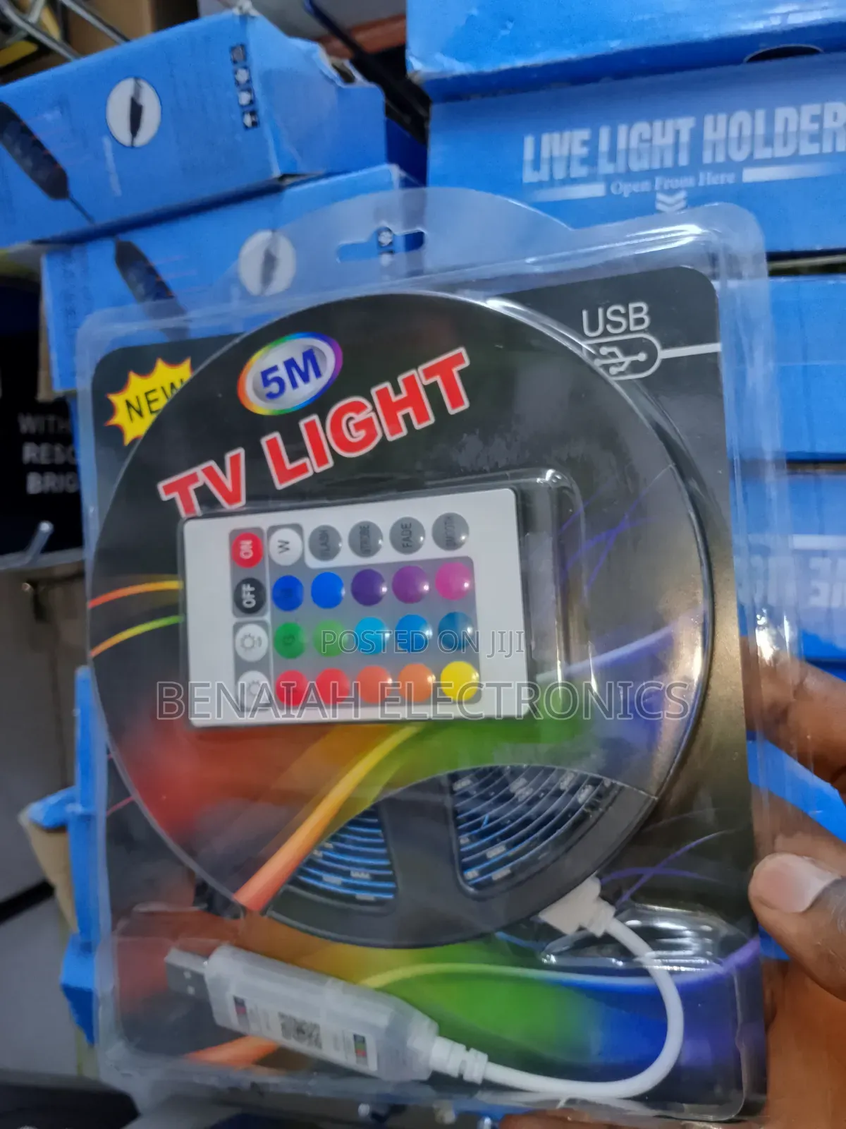 TV Light With 12 Different RGB Color, Controlled by Both App Remote