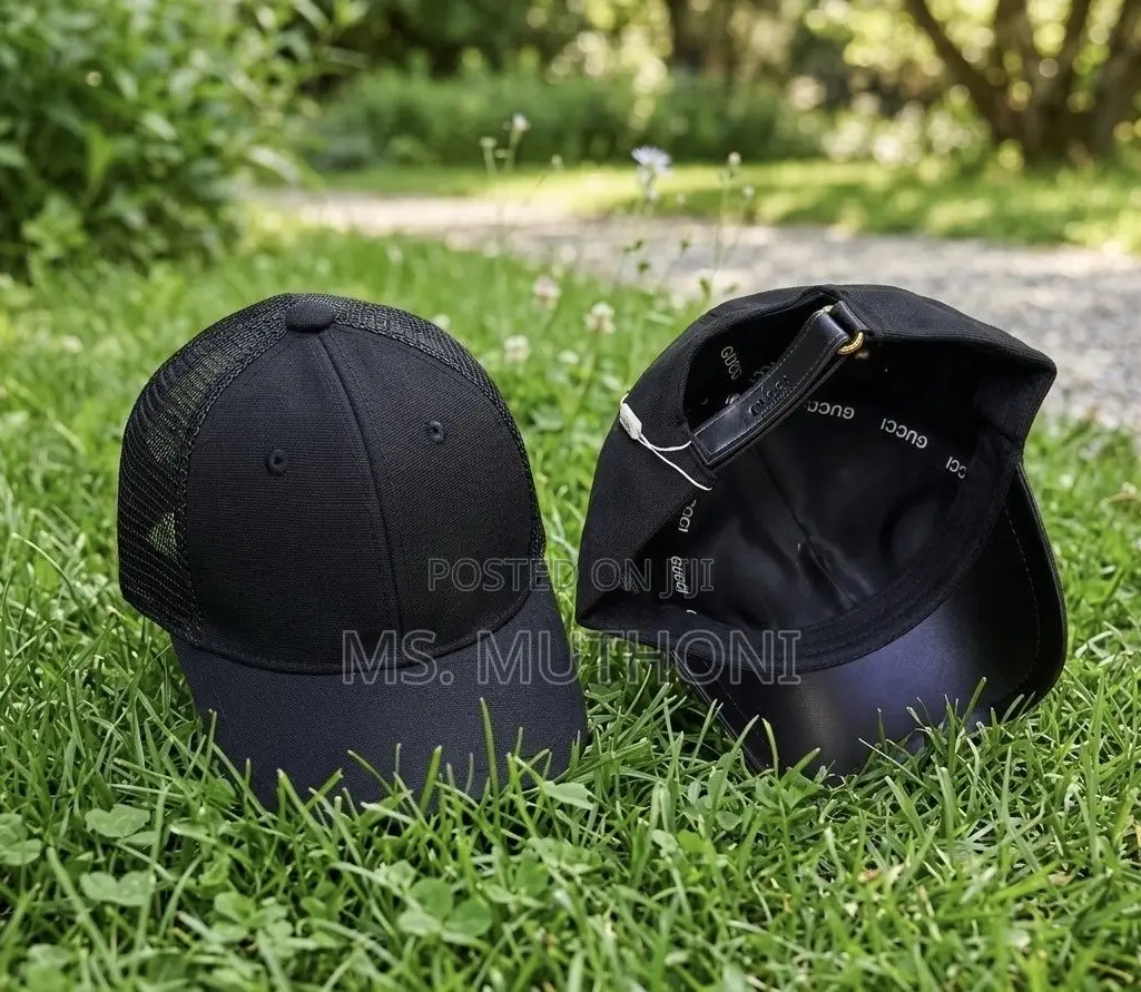 Plain Classic Black Mesh Trucker Cap Featuring Breathable Rear Panels