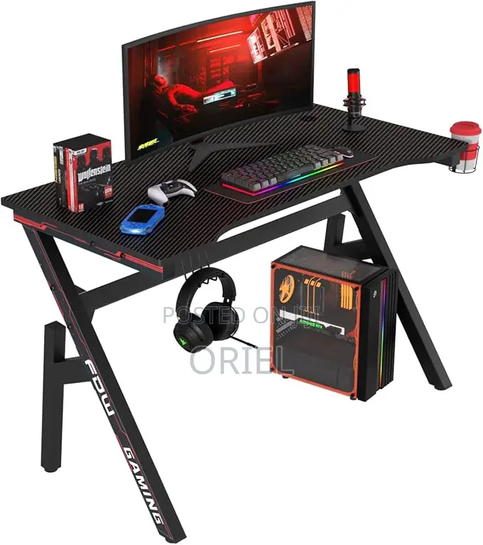 Modern Computer Desk : Ergonomic Computer Gaming Desk.