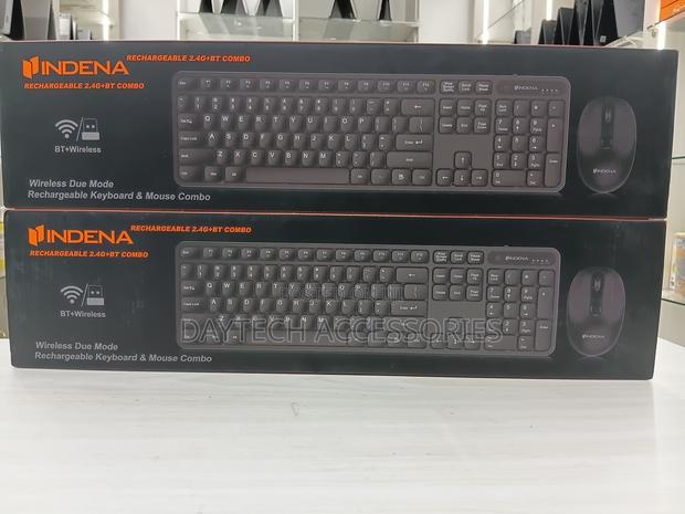 Indena Rechargeable Wireless Dual-Mode Full-Size Keyboard Mouse Set