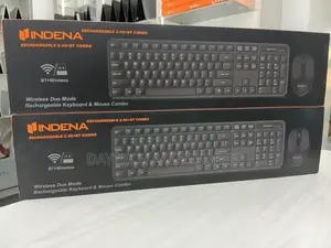 Indena Rechargeable Wireless Dual-Mode Full-Size Keyboard Mouse Set