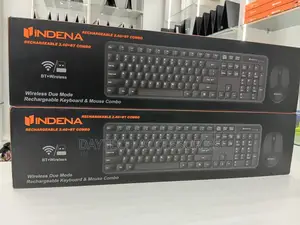 Indena Wireless Dual Mode Rechargeable Keyboard Mouse Combo.