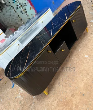 Modern 6FT TV Stand With Marble Sheet Top – Executive Design