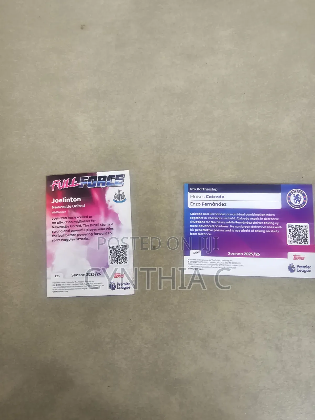 Soccer Cards Maldini Marta Caicedo Fernandes and Seolinto