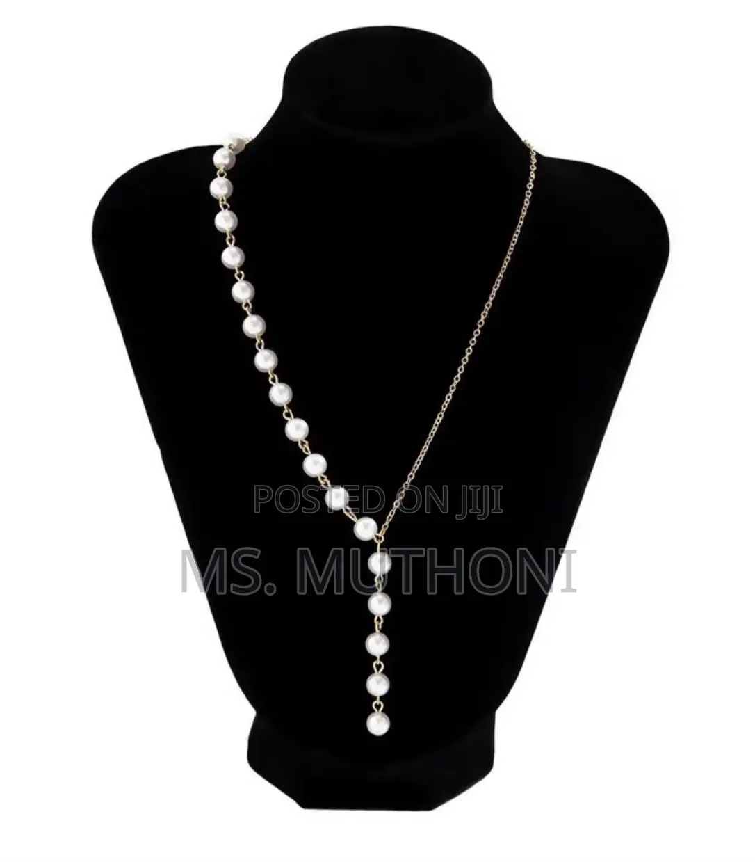 minimalist Boho Pearl Y-Lariat Drop Necklace