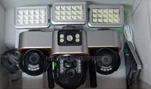 4G Triple Lens Solar CCTV With 3 Solar Lights