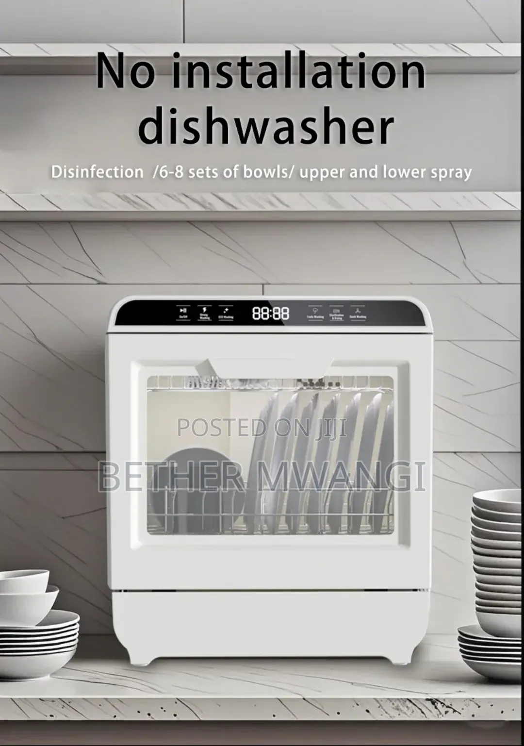 Portable Mini Dishwasher | Built-in Water Tank | Tap Connection