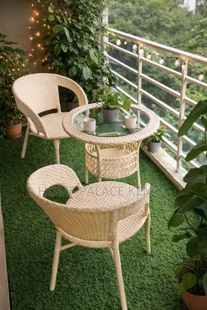 Dining Set; Modern Wicker Rattan Dining Set for Garden and Balcony
