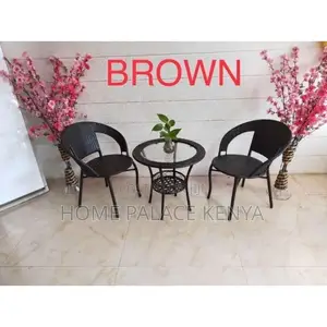 Dining Set; Modern Wicker Rattan Dining Set for Garden and Balcony
