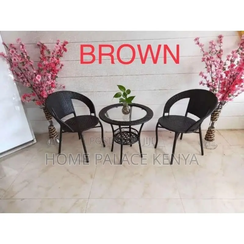 Dining Set; Modern Wicker Rattan Dining Set for Garden and Balcony