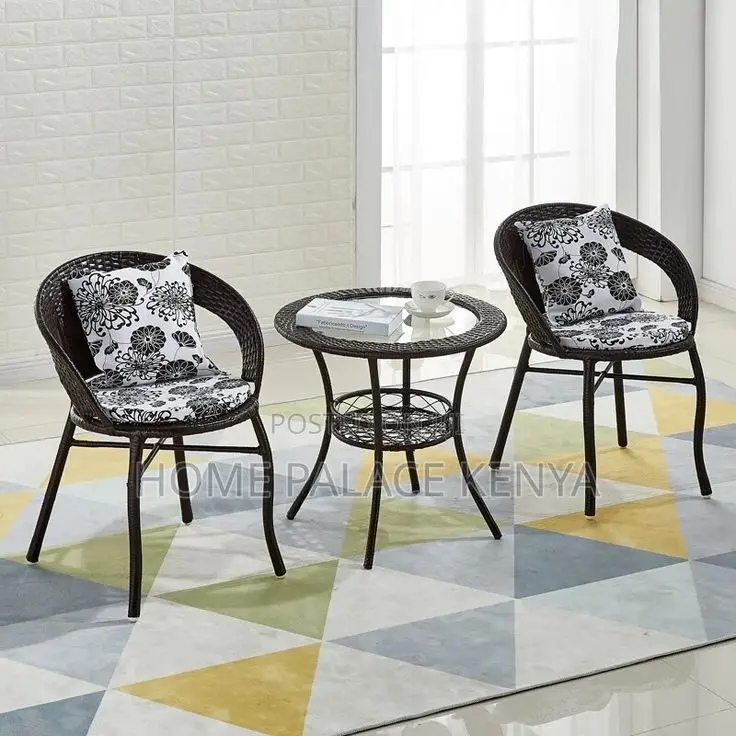 Dining Set; Modern Wicker Rattan Dining Set for Garden and Balcony
