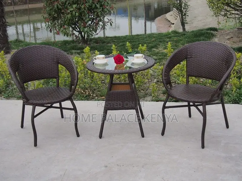 Dining Set; Modern Wicker Rattan Dining Set for Garden and Balcony