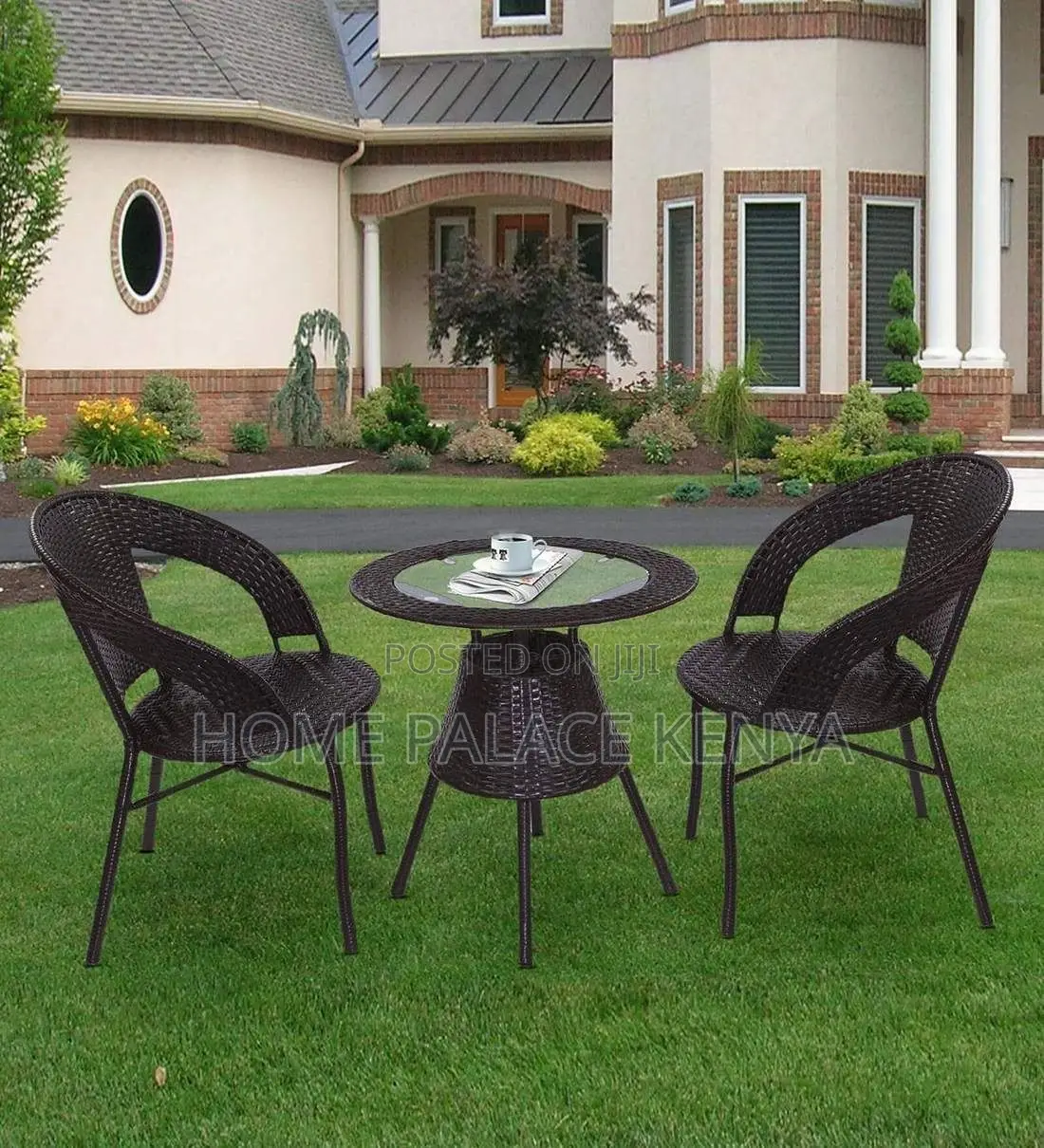 Dining Set; Modern Wicker Rattan Dining Set for Garden and Balcony