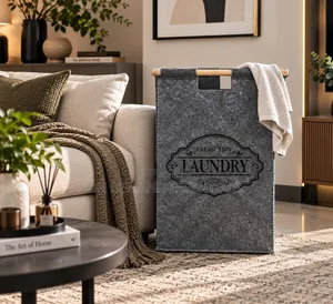 Large Capacity Foldable Laundry Basket With Lid and Handles