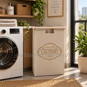 Large Capacity Foldable Laundry Basket With Lid and Handles