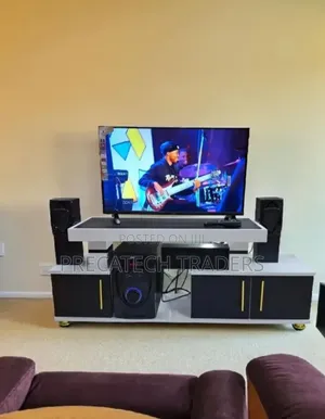 Istanbul 1 TV Stand With Storage Cabinets LED Lights