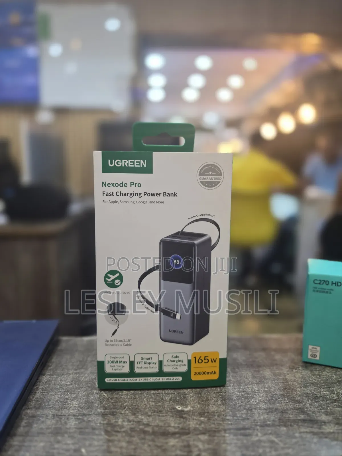 UGREEN Nexode Power Bank 20000mAh 165W With Retractable USB-C Cable