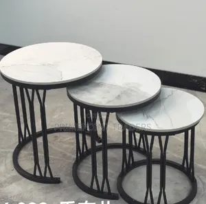 3-in-1 Luxury Marble Table Set – Premium Executive Design