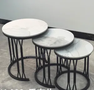 3-in-1 Luxury Marble Table Set – Premium Executive Design