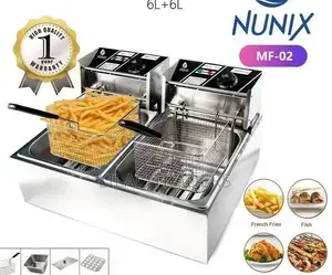 Nunix Electric Deep Fryer 6ltr + 6ltr Capacity