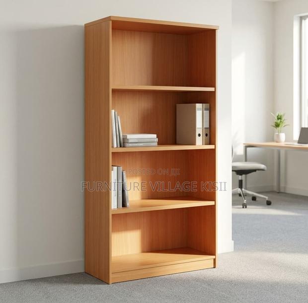 Office Furniture; 4-Shelf Open Storage Bookshelf