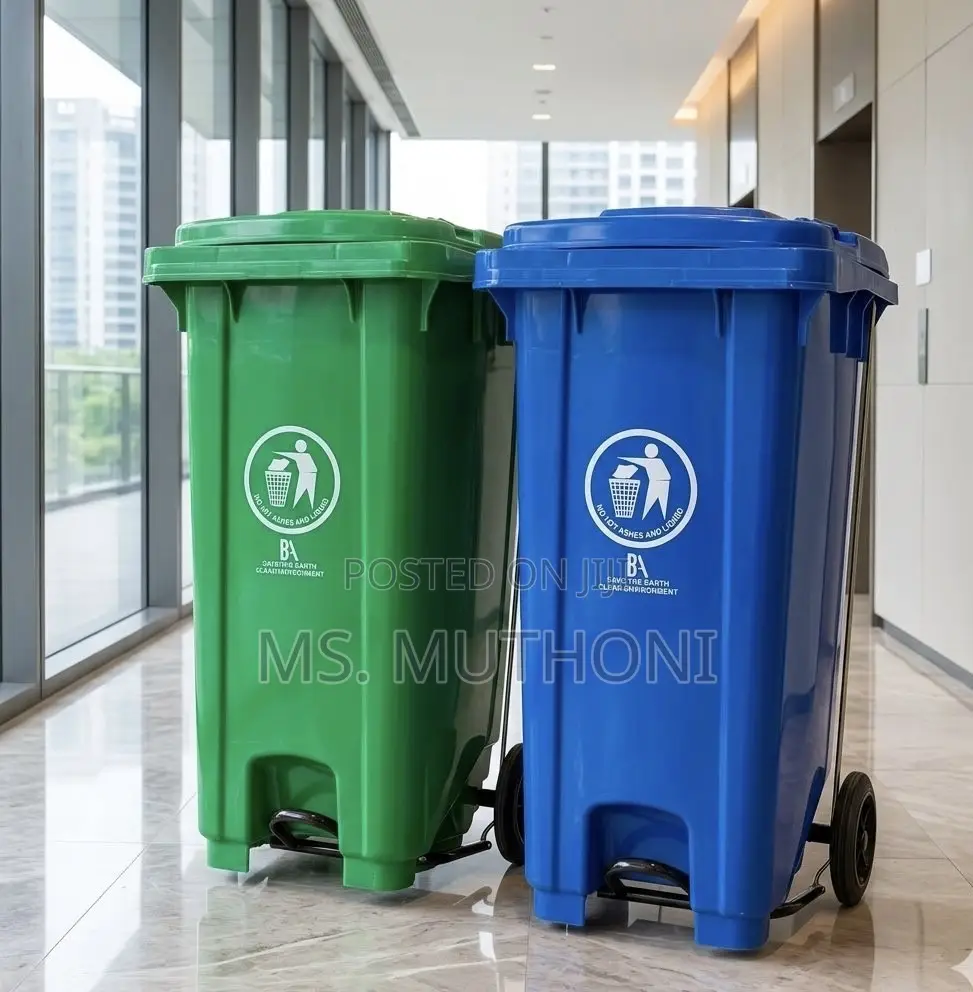 1pc 120 L Hands Free Mobile Garbage Bin (MGB):