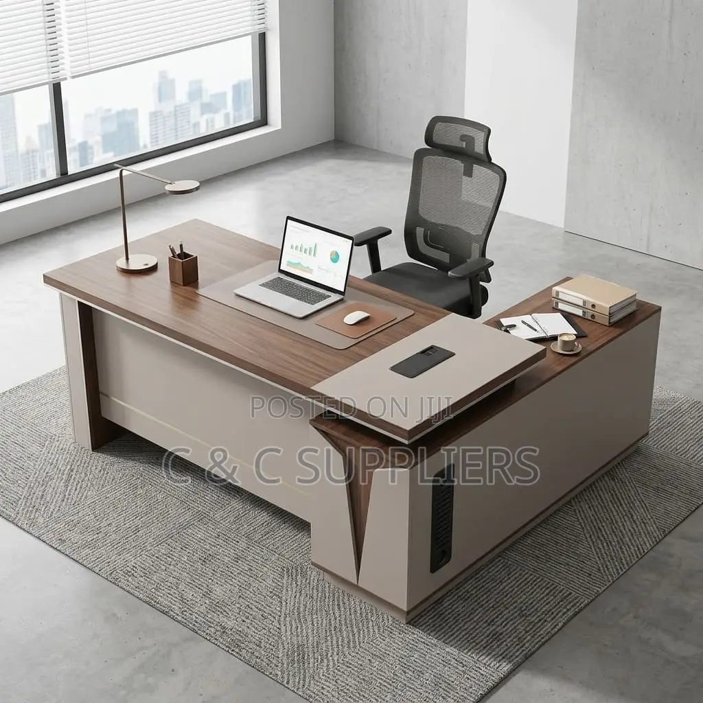 Executive L-Shaped C C Boss Desk-160cm