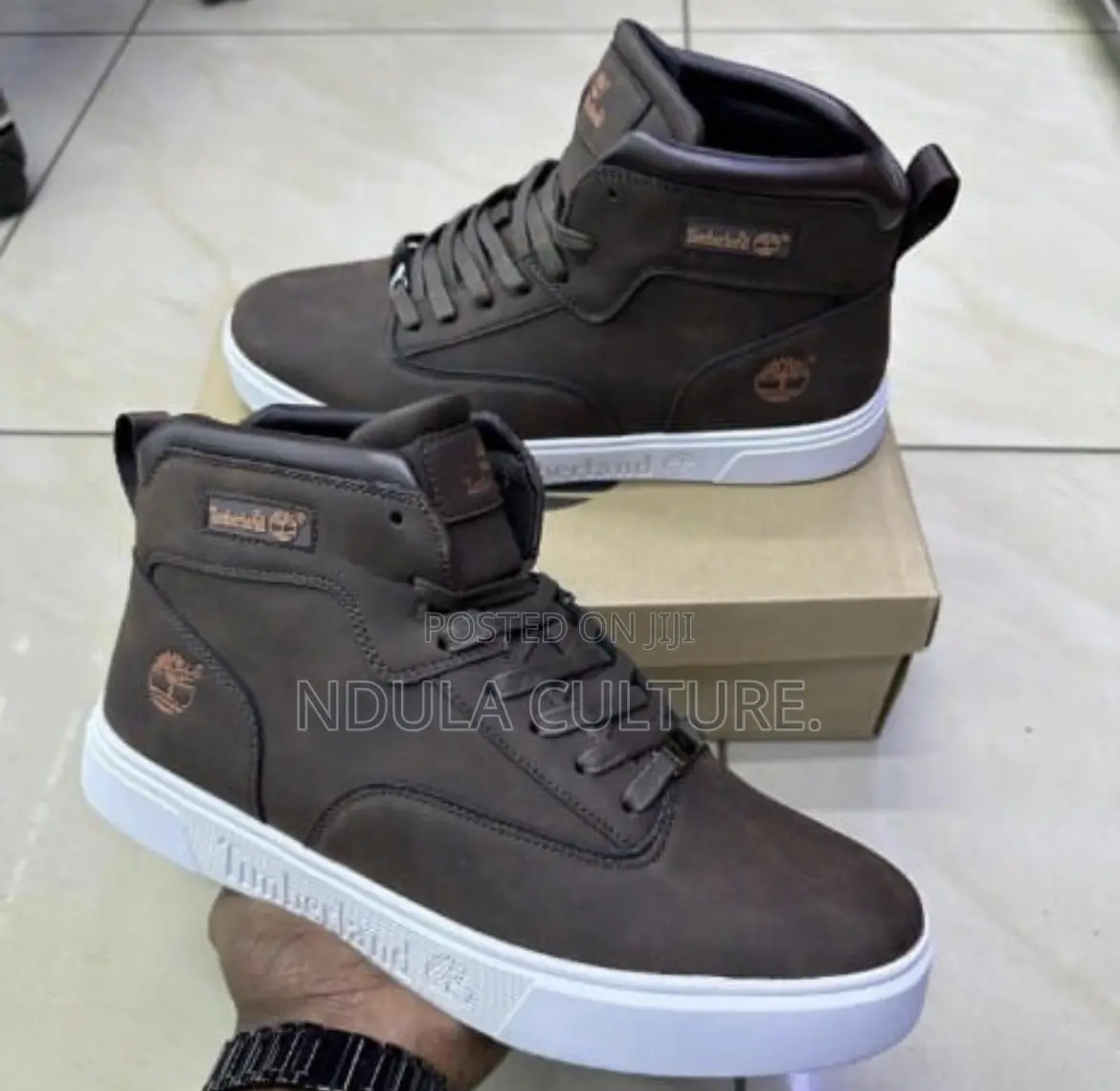 Timberland High-Top Leather Casual Sneakers