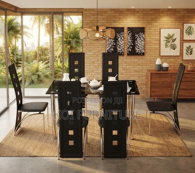 Dining Set; Rectangular Glass Home Meals Dining Set