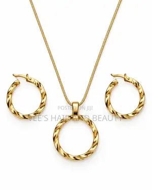 Twisted Circle Earring and Necklace Set I Women's Jewelry I Gift