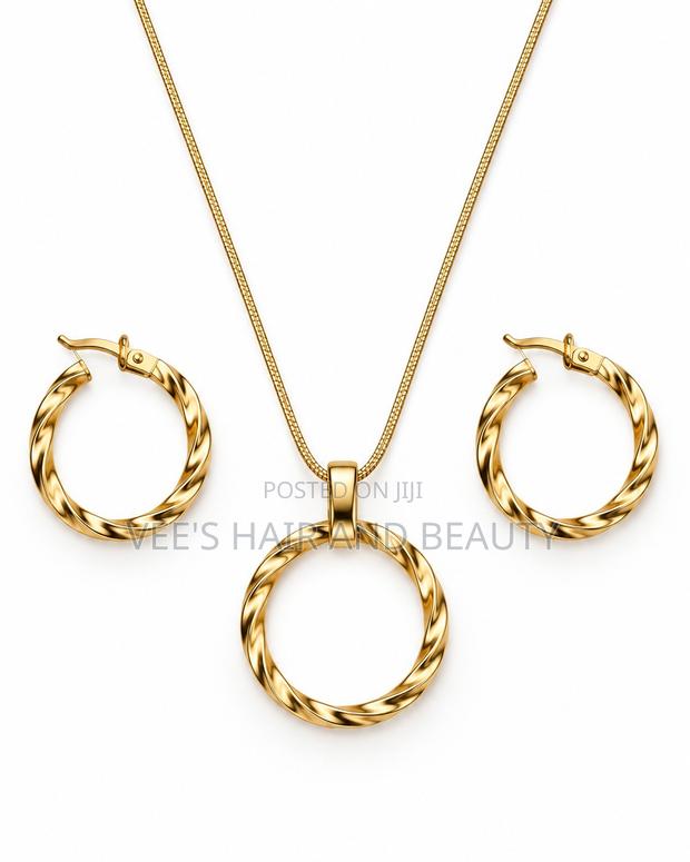 Twisted Circle Earring and Necklace Set I Women's Jewelry I Gift
